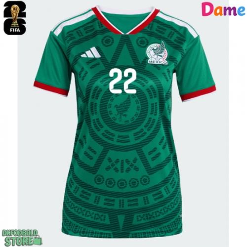 Mexico Hirving Lozano #22 Replika Hjemmebanetrøje Dame VM 2026 Kortærmet